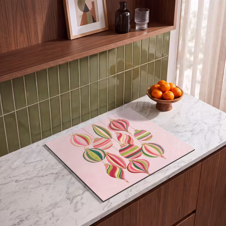 Inductie beschermer - Kerstversiering - Gestreept - Roze — 8