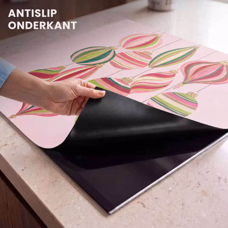 Inductie beschermer - Kerstversiering - Gestreept - Roze — 9