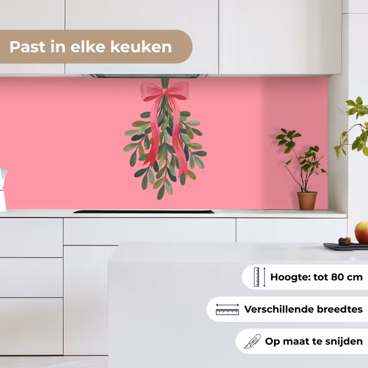 Keuken achterwand - Plant - Lint - Roze — 4
