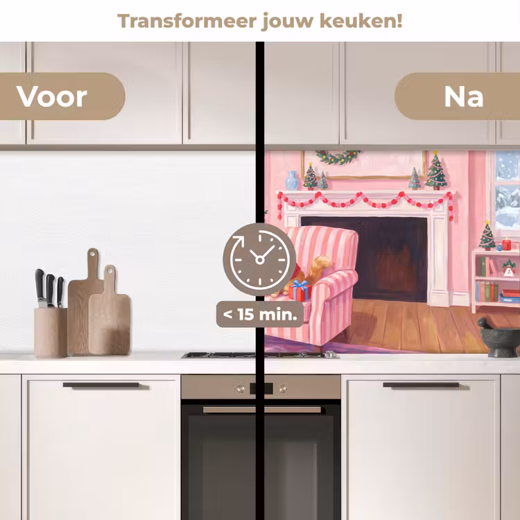 Keuken achterwand - Kat - Kerst - Interieur — 2