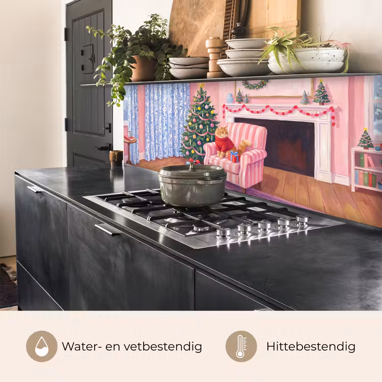Keuken achterwand - Kat - Kerst - Interieur — 3