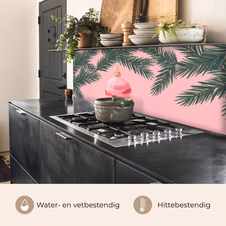 Keuken achterwand - Kerstbal - Roze - Kerst — 3