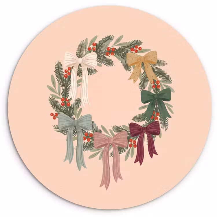 Muurcirkel - Kerstkrans - Strikken - Kerst