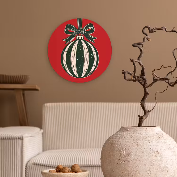 Muurcirkel - Kerstbal - Kerst - Rood — 2