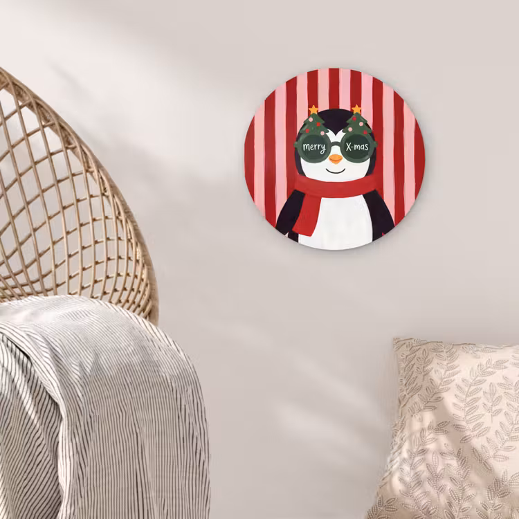 Muurcirkel - Pinguïn - Kerst - Illustratie — 5