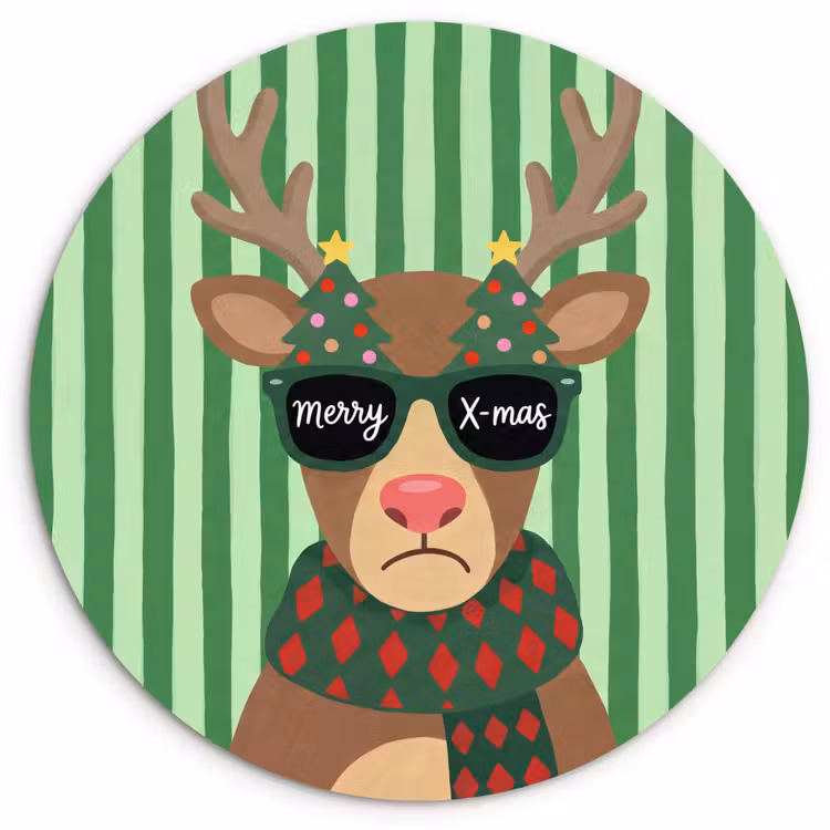 Muurcirkel - Rendier - Kerst - Illustratie
