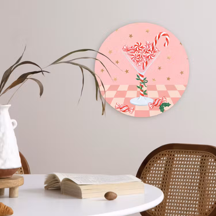 Muurcirkel - Snoep - Glas - Roze — 4