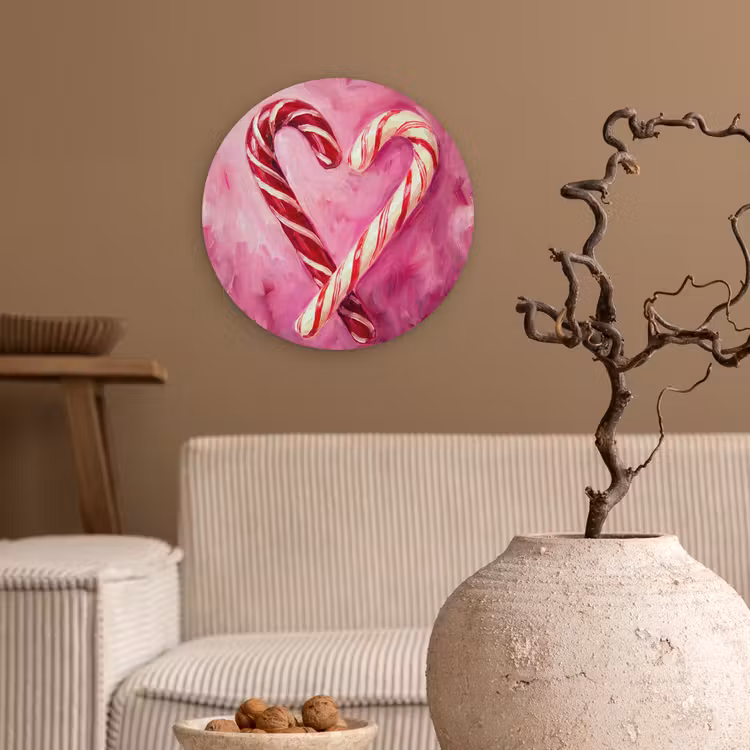 Muurcirkel - Snoep - Hart - Roze — 2