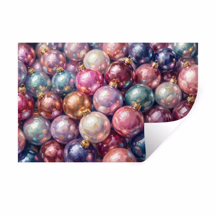 Muursticker - Kerstdecoratie - Kleurrijk - Feest
