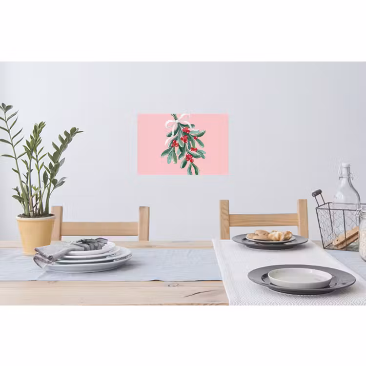 Muursticker - Plant - Kerst - Roze — 3