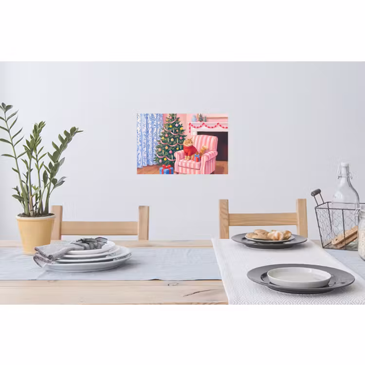Muursticker - Kat - Kerst - Interieur — 3