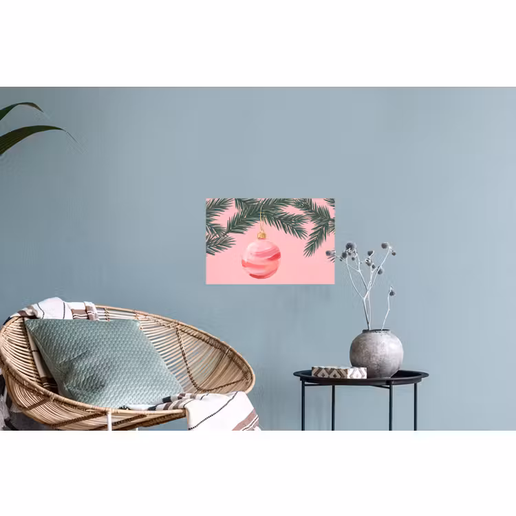 Muursticker - Kerstbal - Roze - Kerst — 4