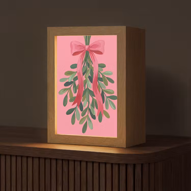 Gepersonaliseerde Lightbox - Plant - Lint - Roze — 1
