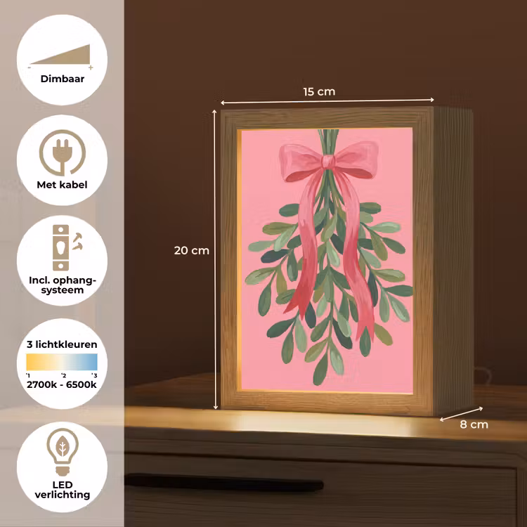 Gepersonaliseerde Lightbox - Plant - Lint - Roze — 7