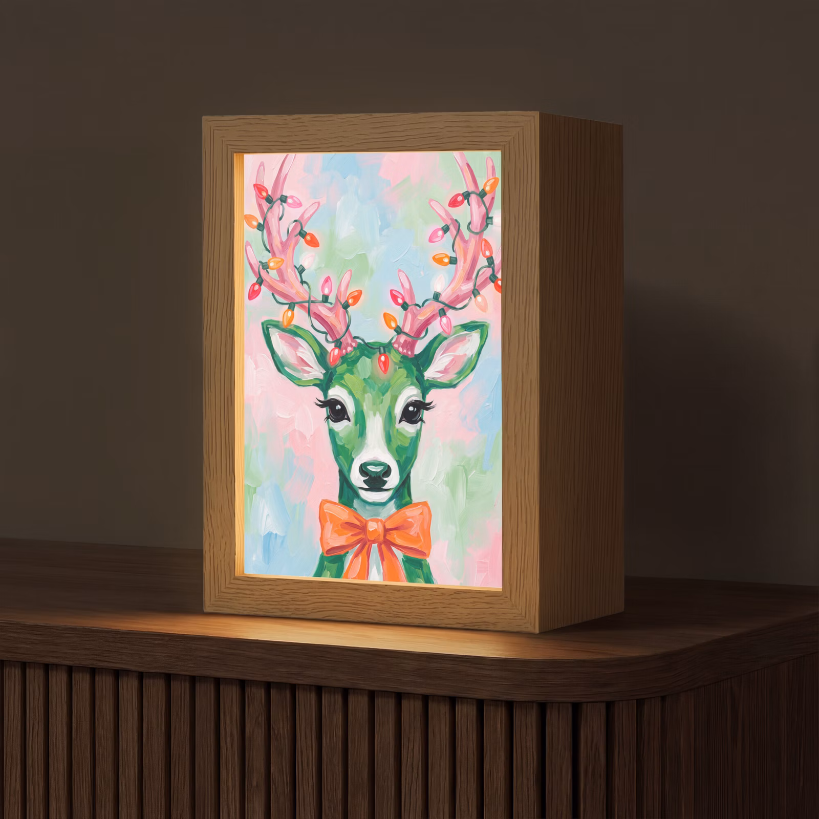 Gepersonaliseerde Lightbox - Hert - Kerst - Dieren — 1