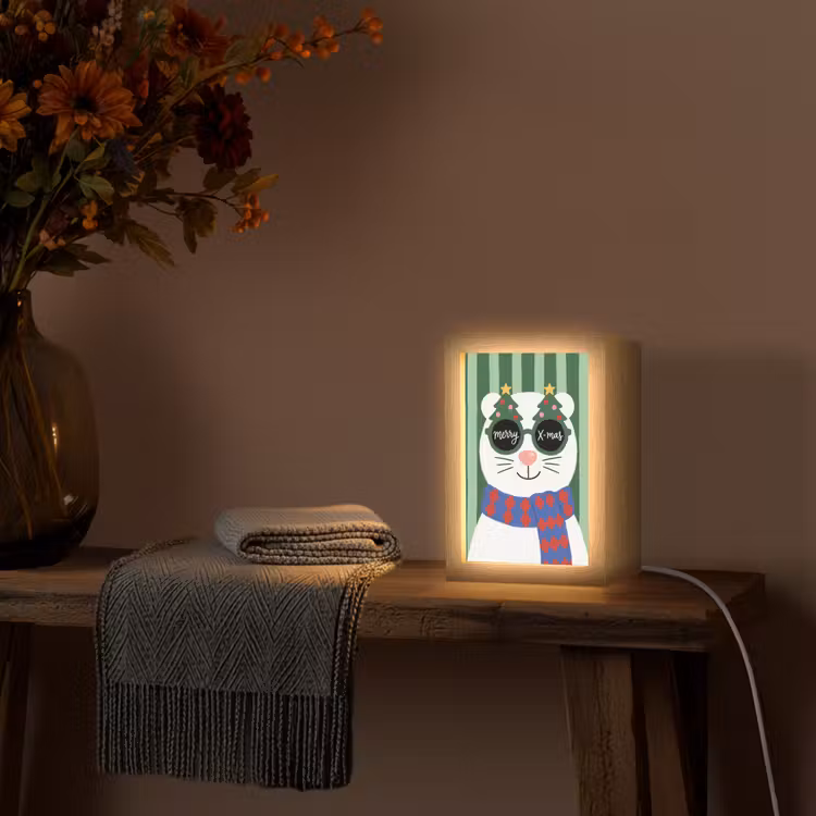 Gepersonaliseerde Lightbox - Dier - Winter - Cartoon — 3
