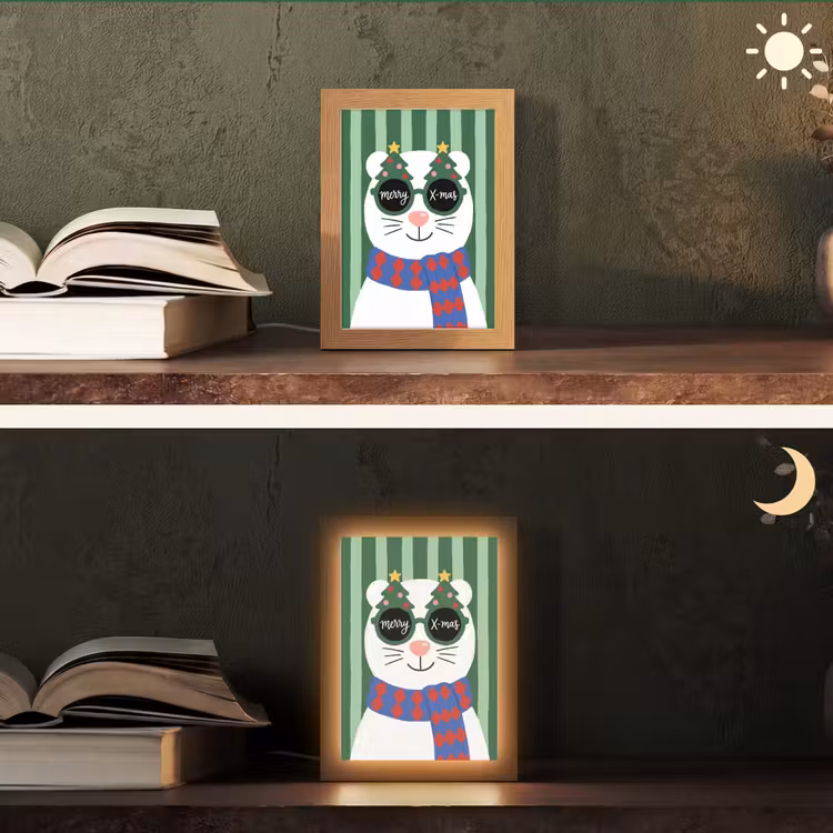 Gepersonaliseerde Lightbox - Dier - Winter - Cartoon — 5