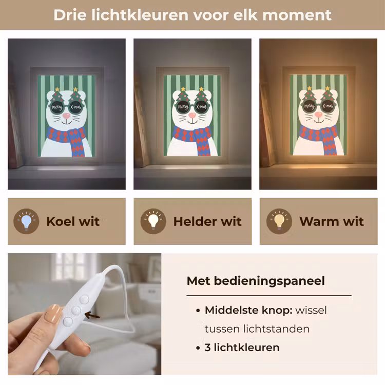 Gepersonaliseerde Lightbox - Dier - Winter - Cartoon — 6