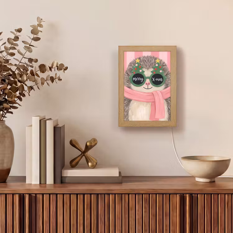 Gepersonaliseerde Lightbox - Egel - Kerst - Illustratie — 4