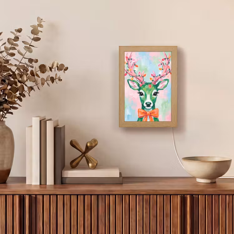 Gepersonaliseerde Lightbox - Hert - Kerst - Dieren — 4
