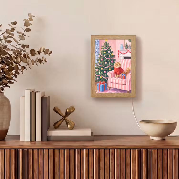 Gepersonaliseerde Lightbox - Kat - Kerst - Interieur — 4