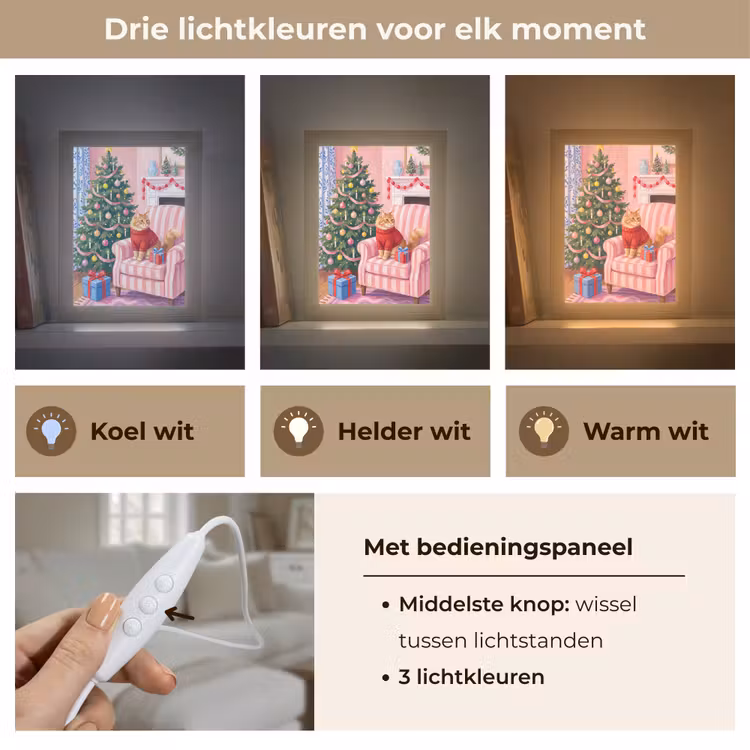 Gepersonaliseerde Lightbox - Kat - Kerst - Interieur — 6