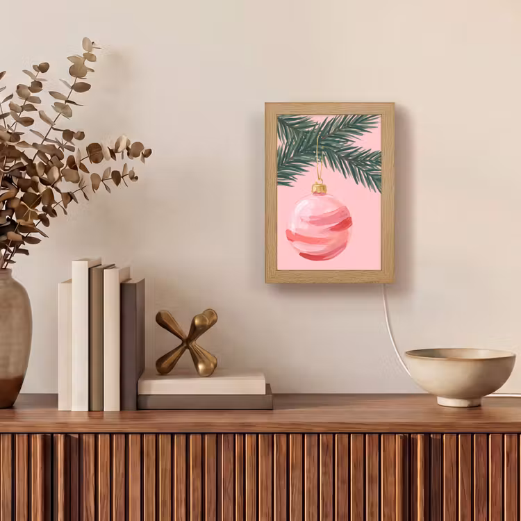 Gepersonaliseerde Lightbox - Kerstbal - Roze - Kerst — 4