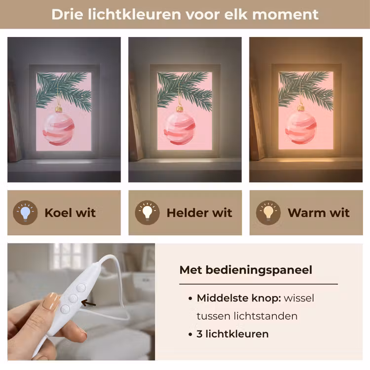 Gepersonaliseerde Lightbox - Kerstbal - Roze - Kerst — 6