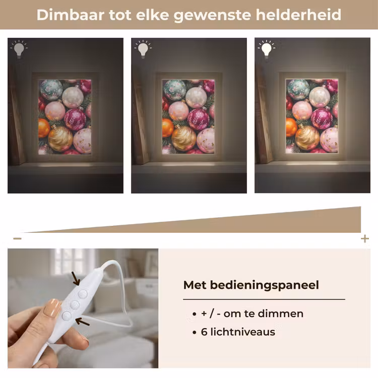 Gepersonaliseerde Lightbox - Kerstballen - Kleurrijk - Feest — 8