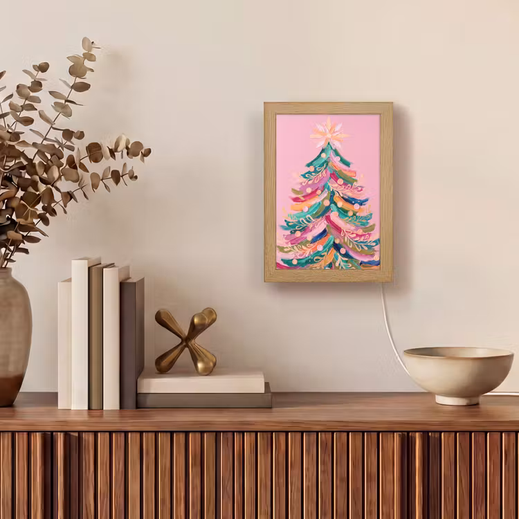 Gepersonaliseerde Lightbox - Kerstboom - Abstract - Kleurrijk — 4