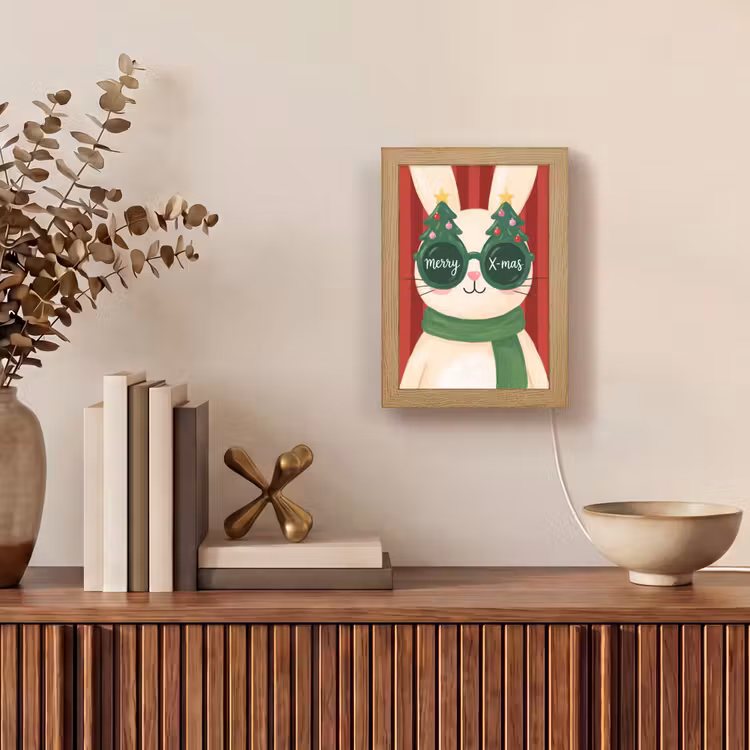 Gepersonaliseerde Lightbox - Konijn - Kerst - Dieren — 4