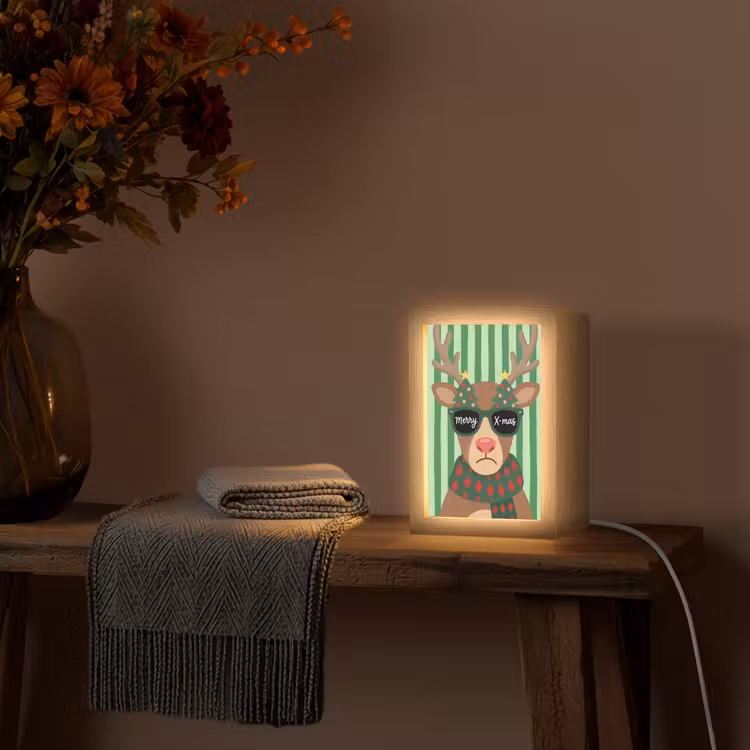 Gepersonaliseerde Lightbox - Rendier - Kerst - Illustratie — 3