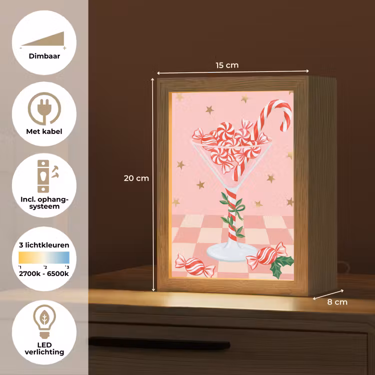 Gepersonaliseerde Lightbox - Snoep - Glas - Roze — 7