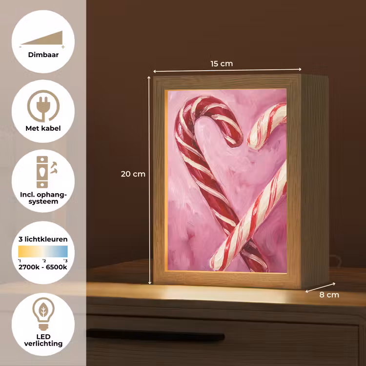 Gepersonaliseerde Lightbox - Snoep - Hart - Roze — 7