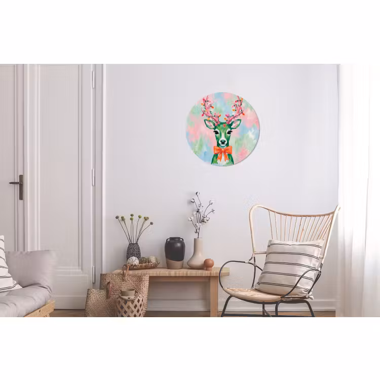 Wandcirkel - Aluminium - Hert - Kerst - Dieren — 2