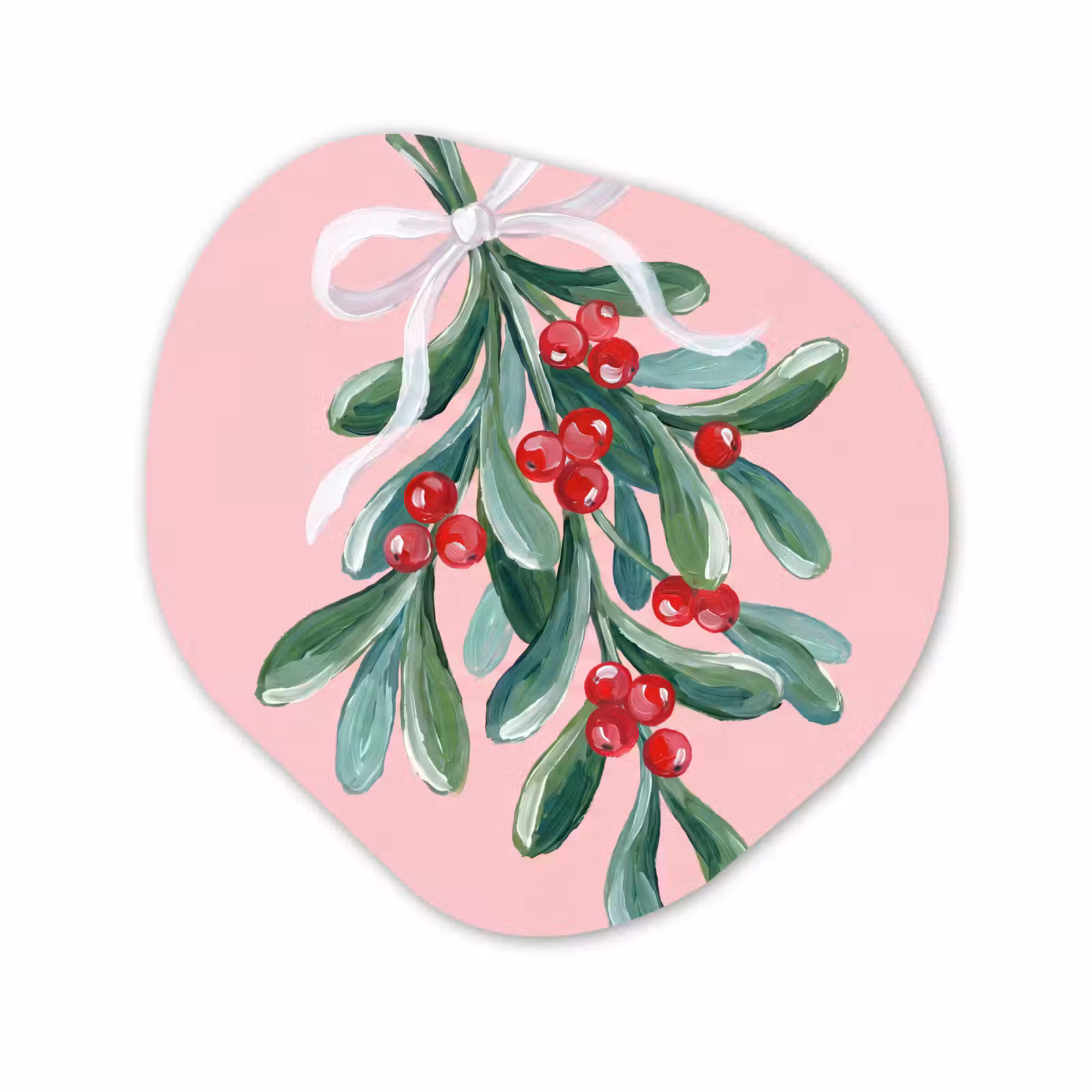 Organisch schilderij - Forex - Plant - Kerst - Roze — 1