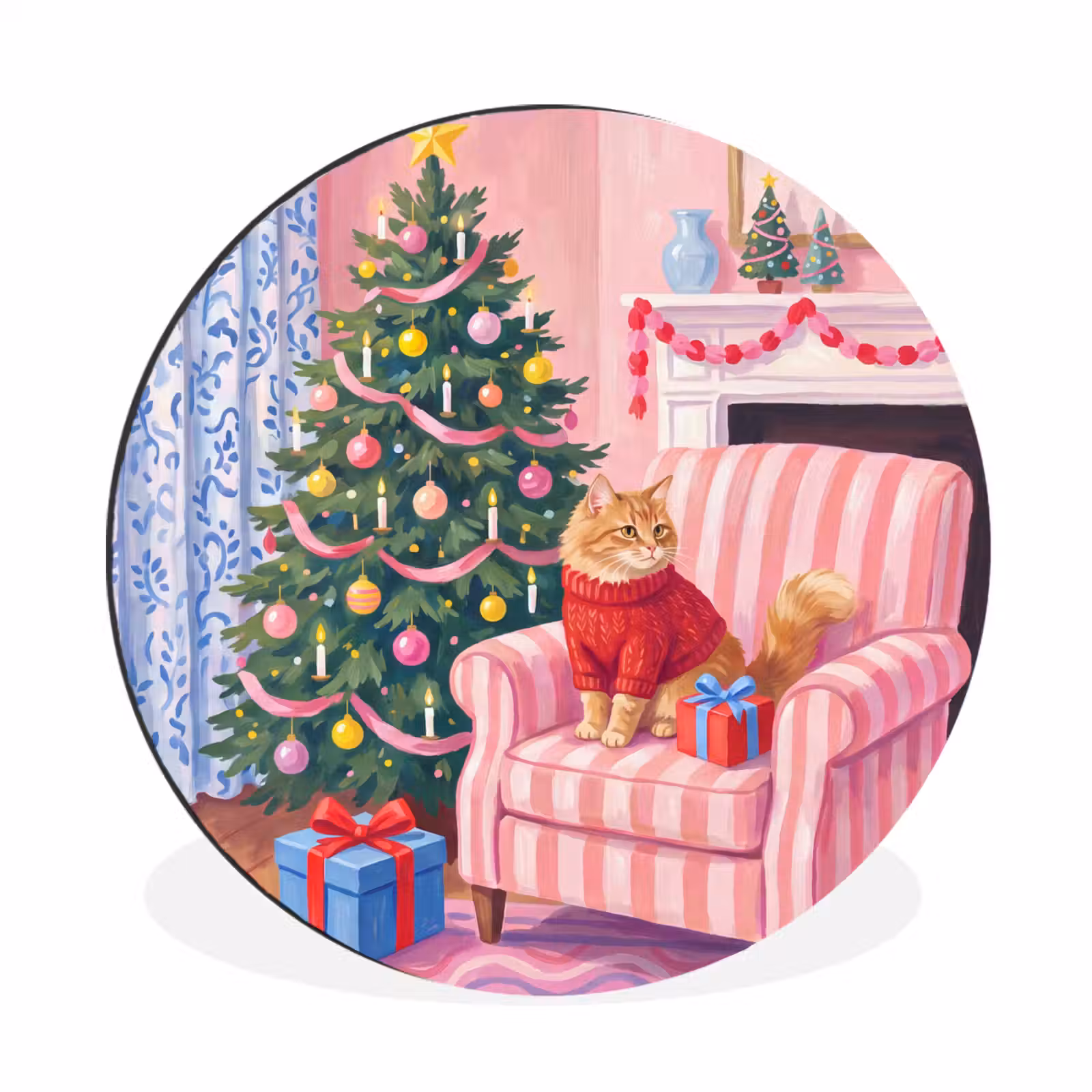Wandcirkel - Aluminium - Kat - Kerst - Interieur — 1