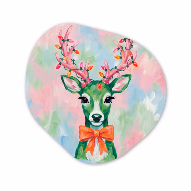 Organisch schilderij - Forex - Hert - Kerst - Dieren — 1