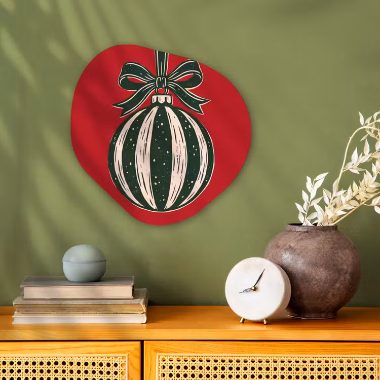 Organisch schilderij - Forex - Kerstbal - Kerst - Rood — 2