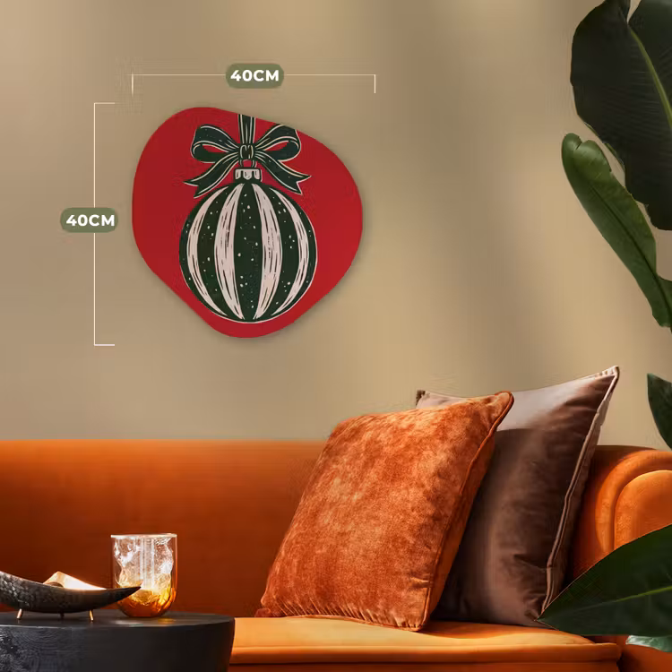 Organisch schilderij - Forex - Kerstbal - Kerst - Rood — 4
