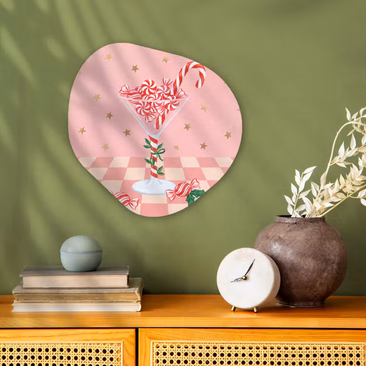 Organisch schilderij - Forex - Snoep - Glas - Roze — 2