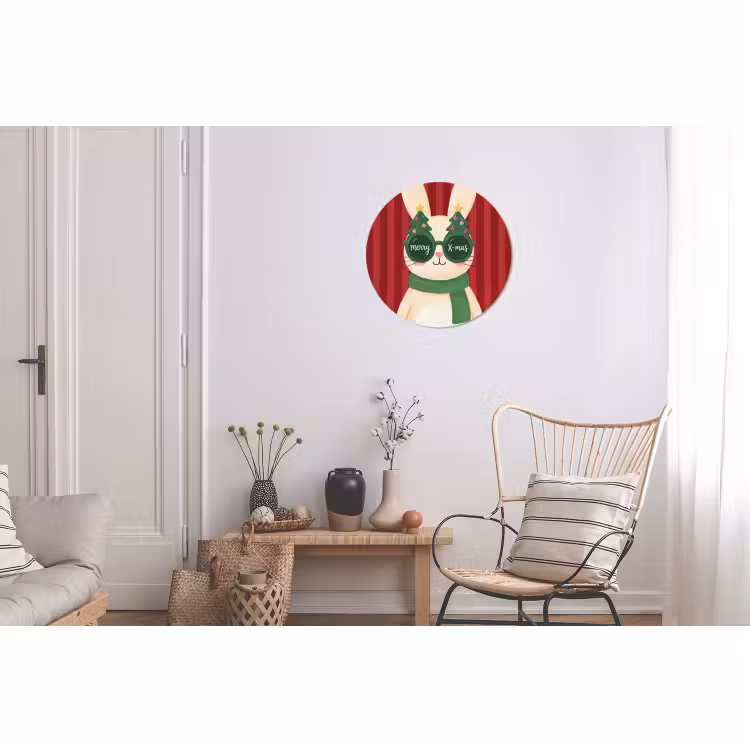 Wandcirkel - Aluminium - Konijn - Kerst - Dieren — 2