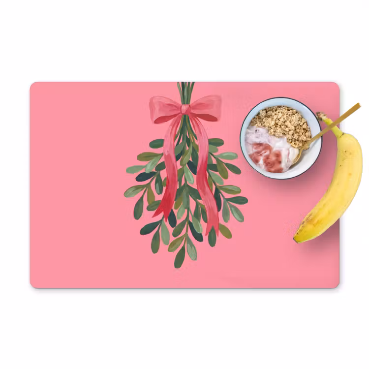 Placemat - 6 stuks - Plant - Lint - Roze