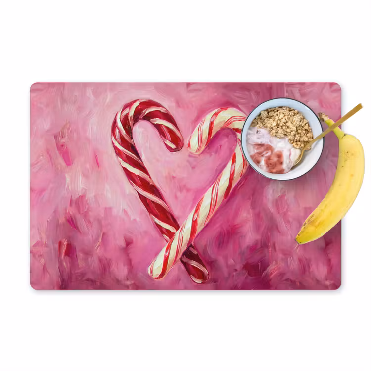 Placemat - 6 stuks - Snoep - Hart - Roze