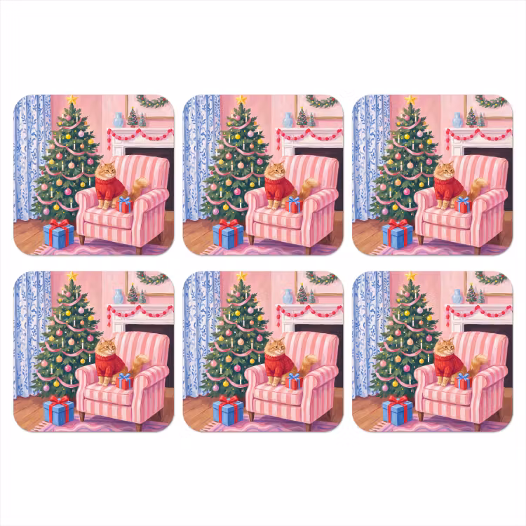 Onderzetter - Kat - Kerst - Interieur