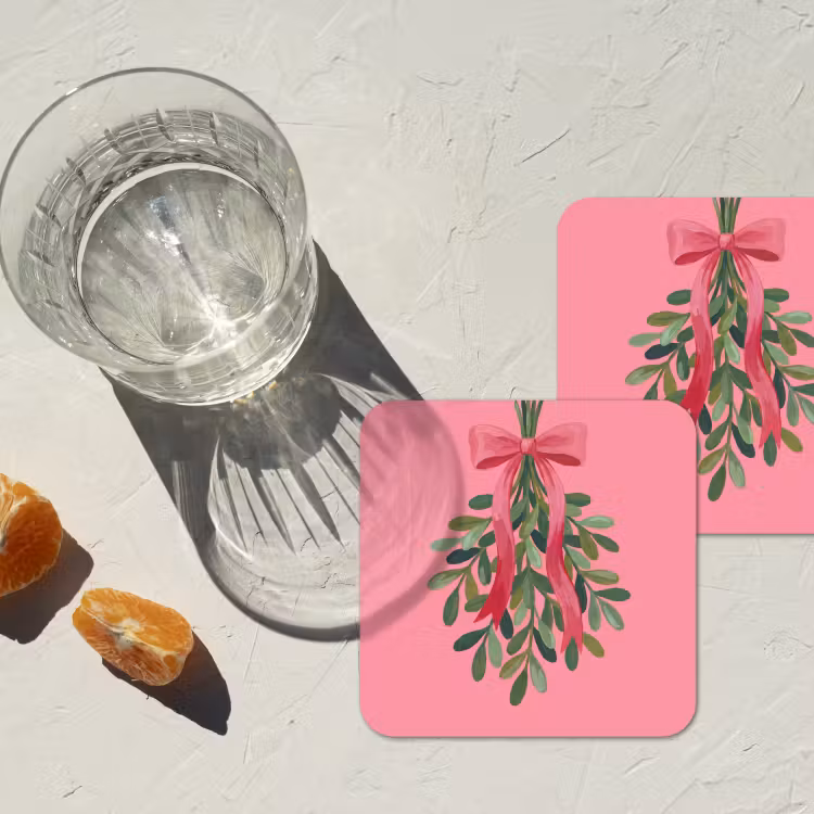 Onderzetter - Plant - Lint - Roze — 2