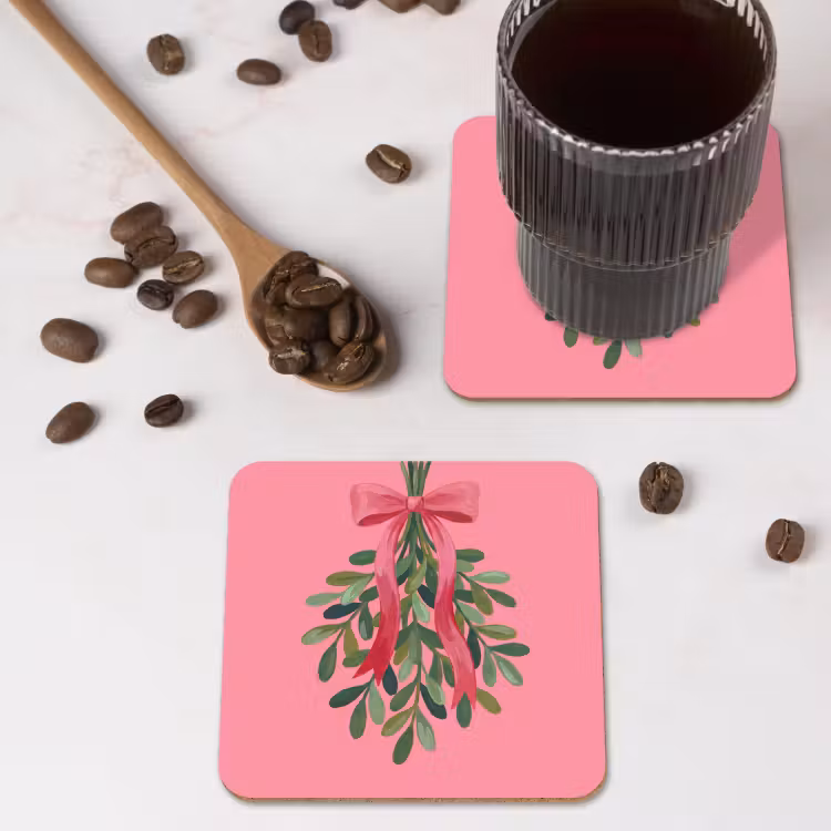 Onderzetter - Plant - Lint - Roze — 4