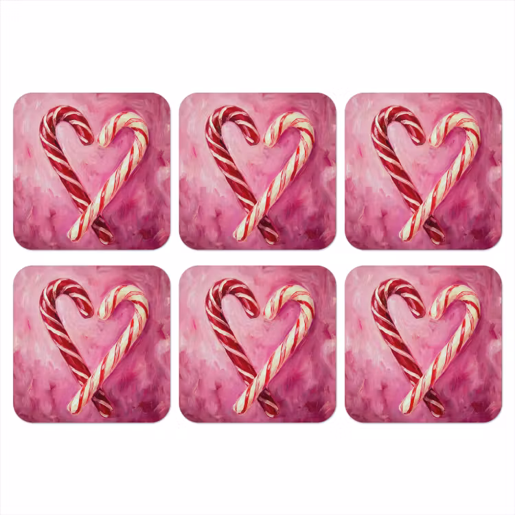 Onderzetter - Snoep - Hart - Roze — 1