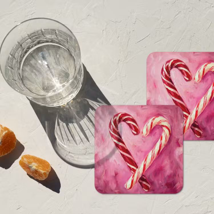 Onderzetter - Snoep - Hart - Roze — 2