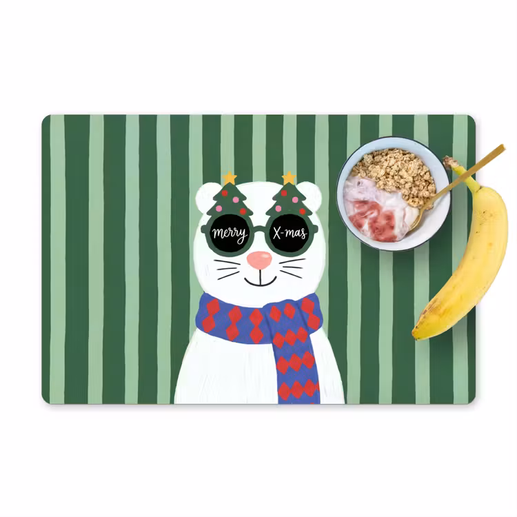 Placemat - 6 stuks - Dier - Winter - Cartoon — 1